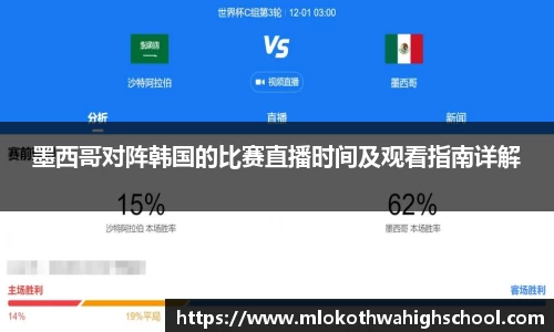 墨西哥对阵韩国的比赛直播时间及观看指南详解